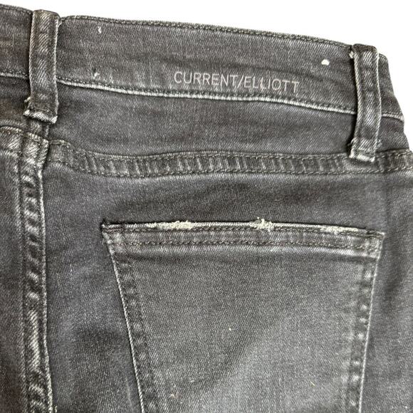 Current/Elliott black skinny jeans two year destroy sz 26x26 - Picture 5 of 8